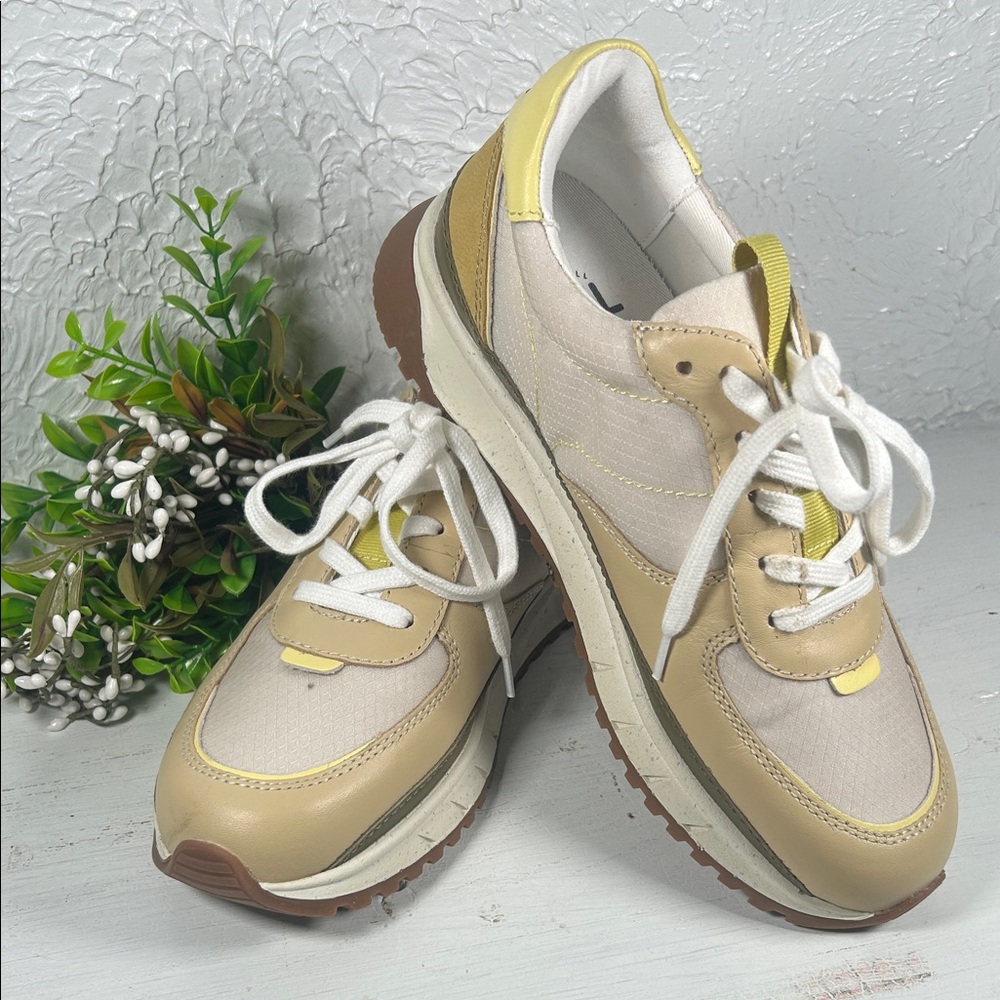 Madewell NWOT Kickoff Trainer Sneaker Yellow Tan Athletic Madewell Shoe Size 7 - Picture 2 of 14